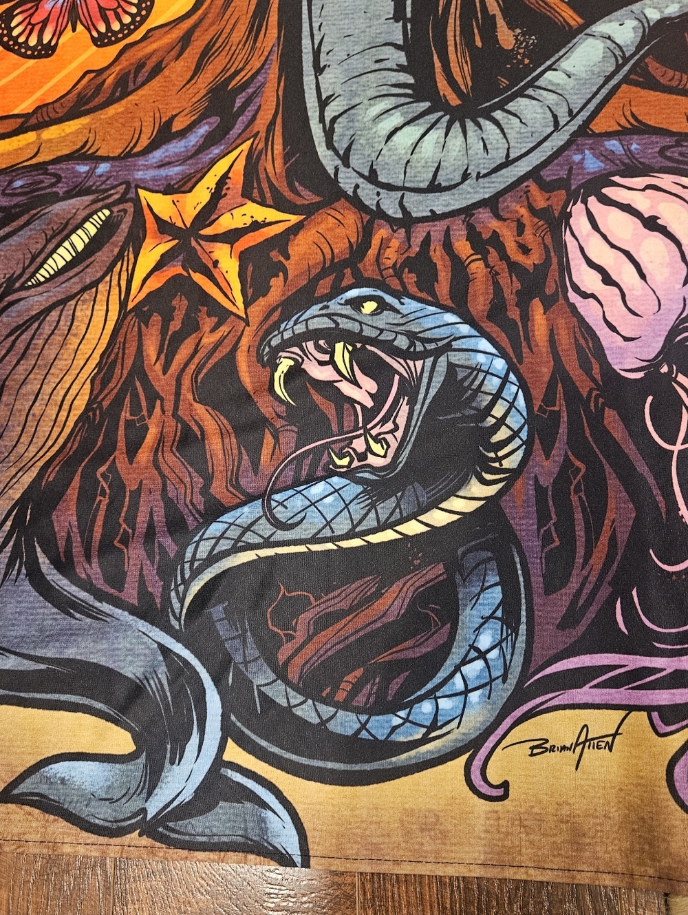 Vibrant Wildlife Tree of Life Wall Tapestry - Multicolor - Picture 2 of 8